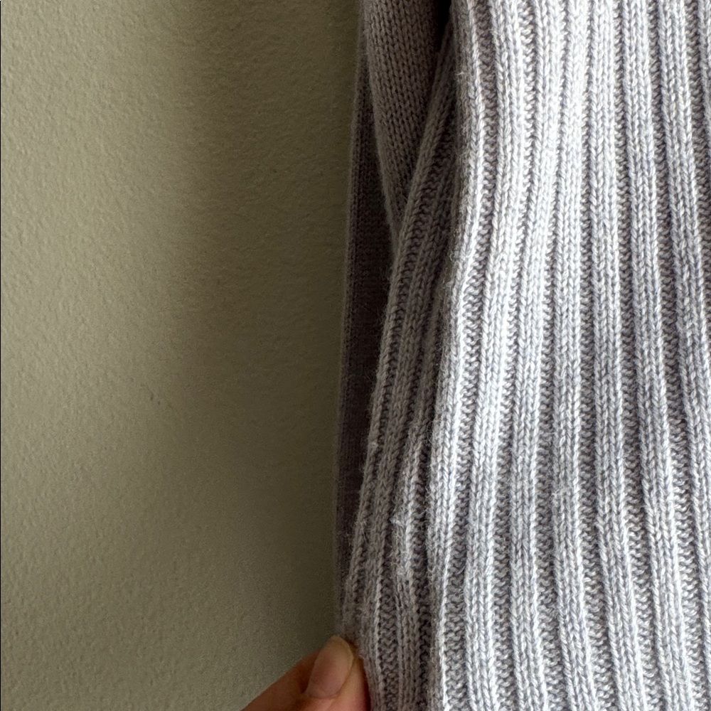 Wrap London Zip Up Lilac Purple 100% Cashmere Sweater size US 10 - Picture 7 of 7